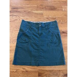 Athleta Denim Jean Skirt Women's Size 8 Teal‎ Stretch